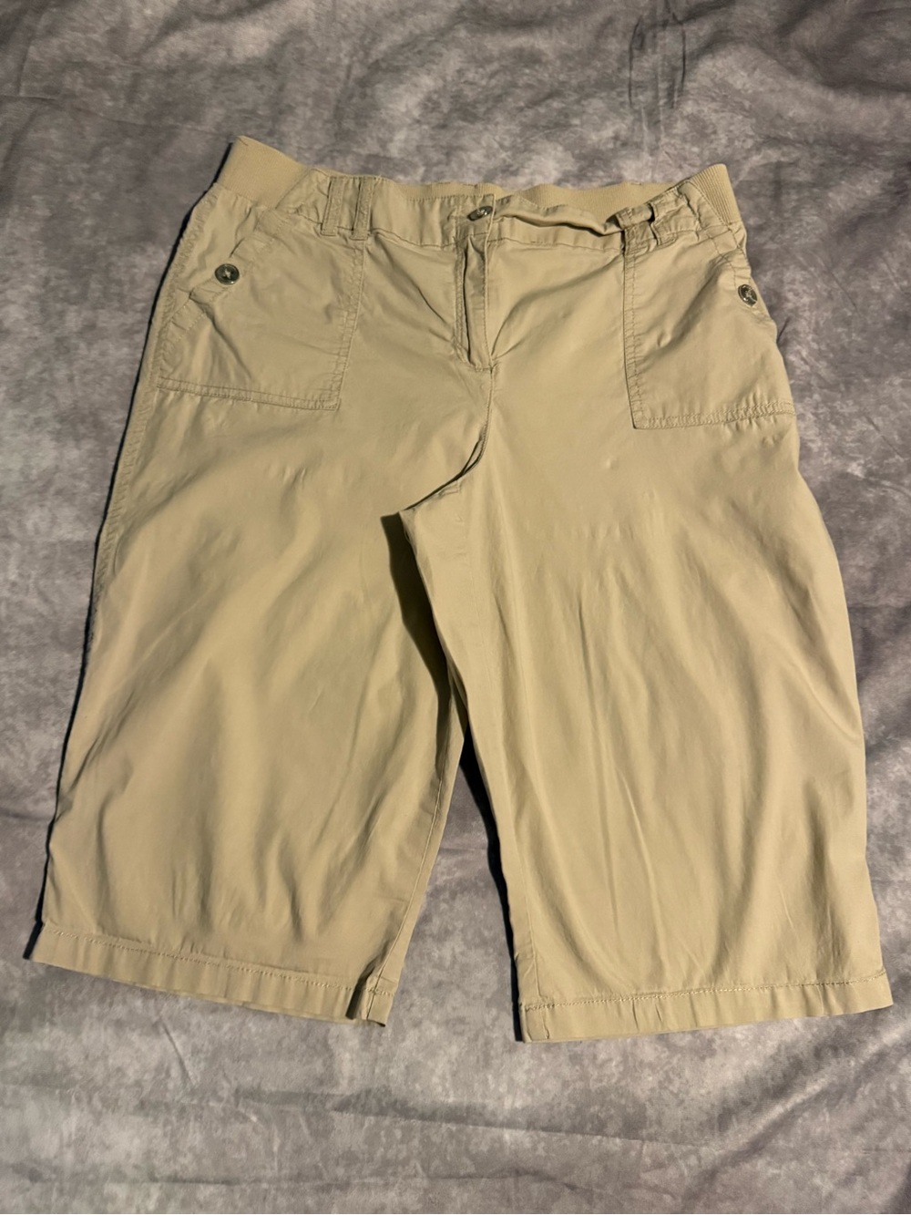 Chico's Light Khaki Bermuda Shorts